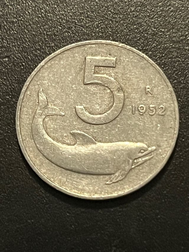 5 Lire 1952 Delfino