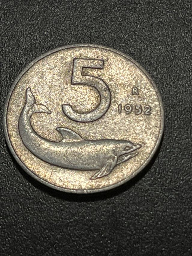 5 Lire 1952 Delfino