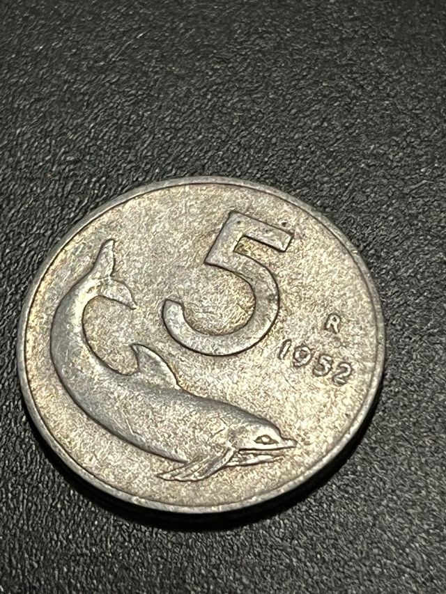 5 Lire 1952 Delfino