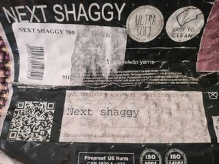 Alfombra morada poliéster 115x60cm