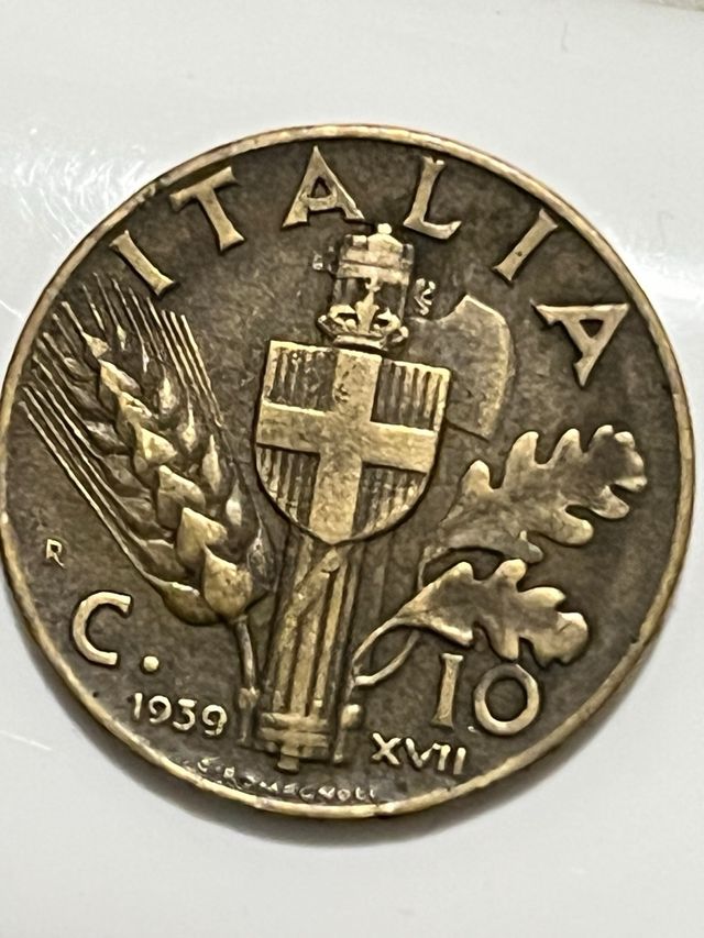 10 Centesimi Italia 1939 XVII