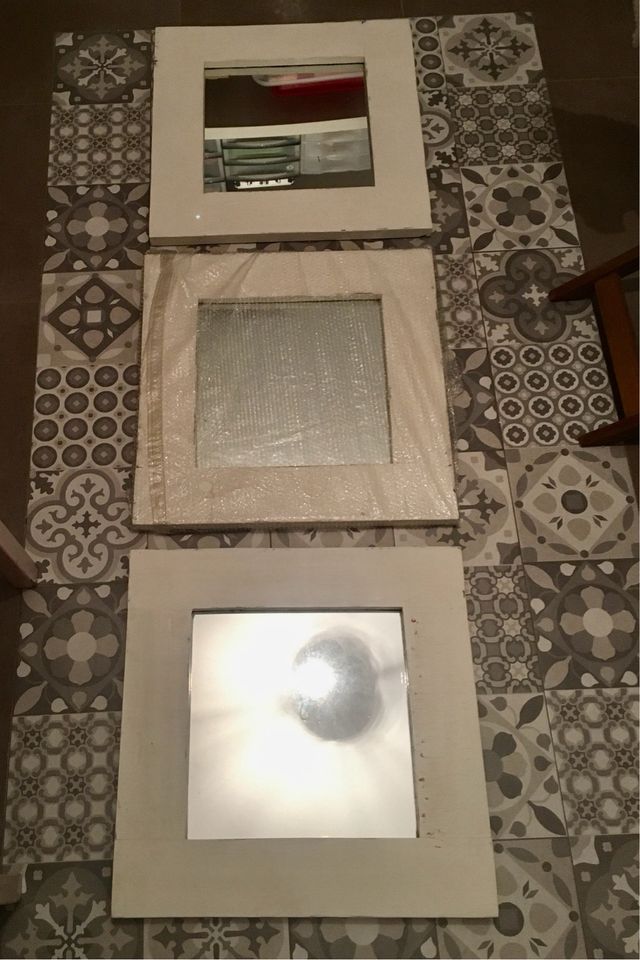 3 Espejos Rústicos Blancos