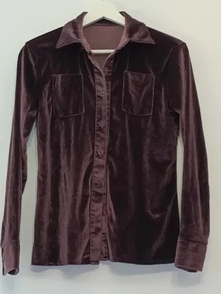 Camisa de terciopelo marron