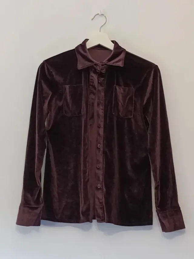 Camisa de terciopelo marron