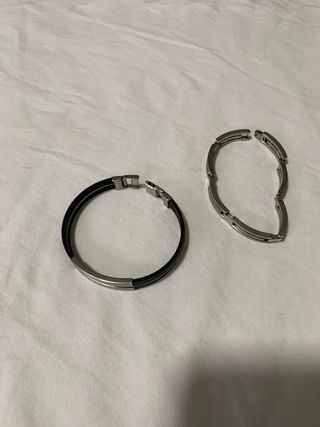 Pulseras Acero Inoxidable y Caucho