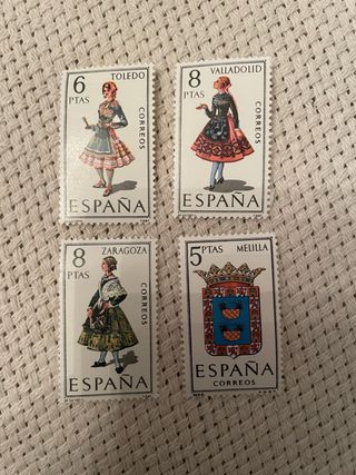 Lote 4 Sellos España: Toledo, Valladolid, Zaragoza
