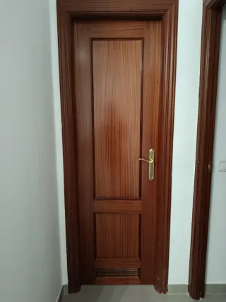 Conjunto de 10 puertas paso madera.