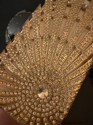 Bolso Clutch Dorado Pedrería