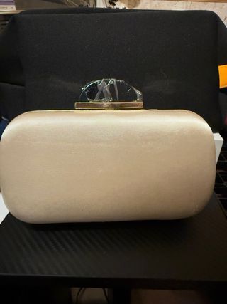 Bolso Clutch Dorado Pedrería
