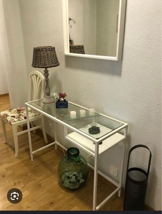 Mesa Escritorio Cristal Blanca Ikea