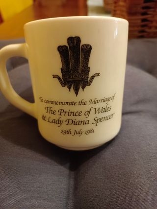 Taza Vintage Boda Príncipes de Gales