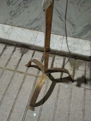 Lámpara de pie vintage tela y metal