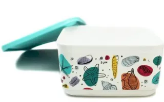 Tupper pequeño con diseño de conchas