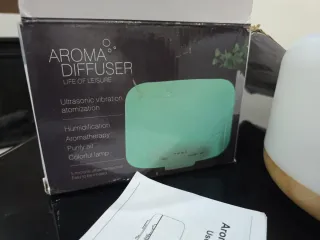 Humidificador Difusor Aroma Blanco y Madera