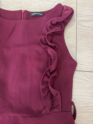 Vestito viola con rouches