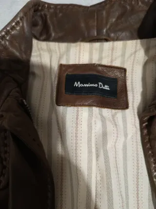 Chaqueta de cuero marrón