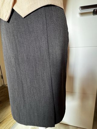 Falda recta/tubo gris marengo El Corte Inglés