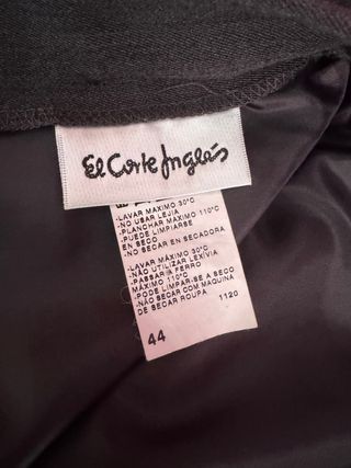 Falda recta/tubo gris marengo El Corte Inglés