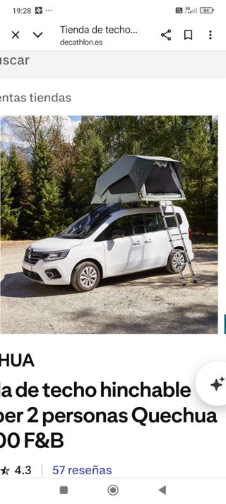 Tienda de techo hinchable. Cambio por moto 125.