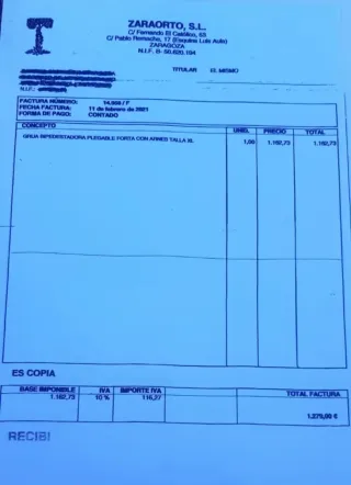 Grua Bipesestadora Plegable XL