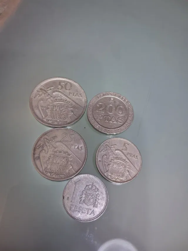 5 Monete Spagna 1957 Peseta