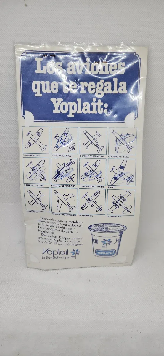 YOPLAIT OBSEQUIO AVION PILEN AÑOS 80