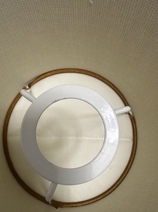 Pantalla de lámpara de mesa tela y yute