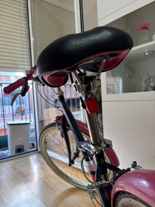 Bicicleta infantil rosa 6 marchas