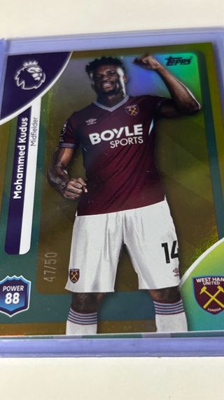 2 Cromos de Edson Álvarez y Kudus numerados Topps