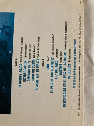 Vinilo Nena - 99 Red Balloons (ed. 1984)