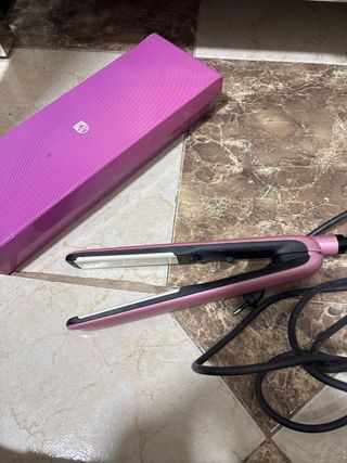 Piastra per capelli rosa Philips