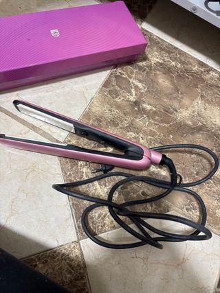 Piastra per capelli rosa Philips