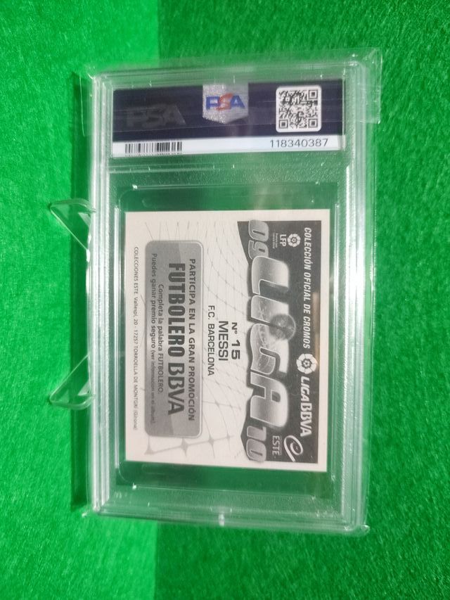 Lionel Messi 2009 Stickers FC Barcelona PSA 9