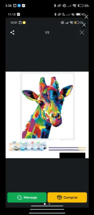 Kit Pintura por Números Jirafa