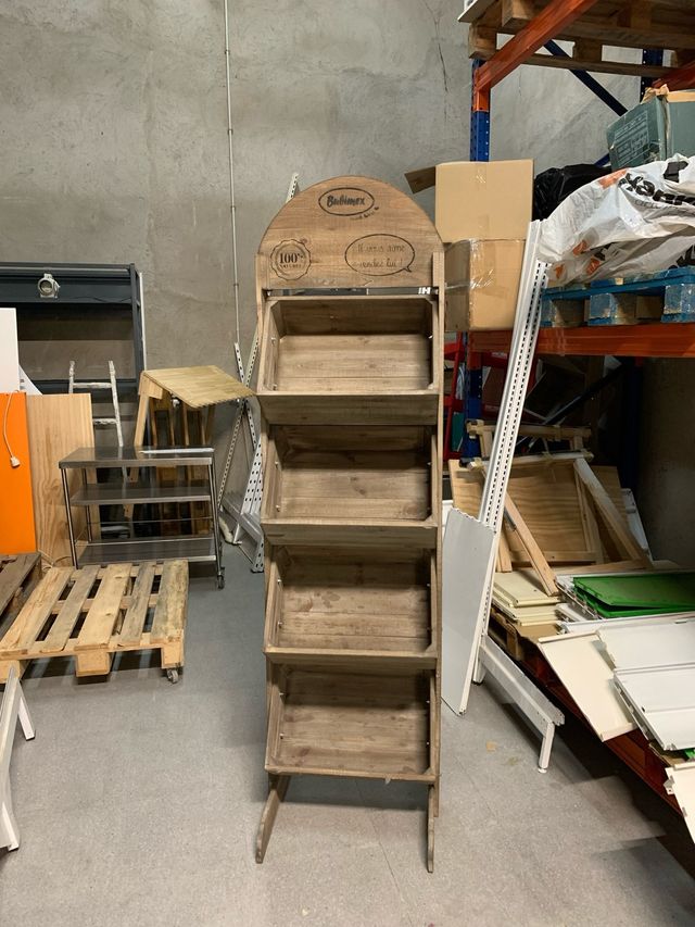 expositor de Caja de madera vintage