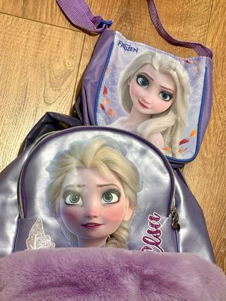 Mochila y bolsito Elsa Frozen