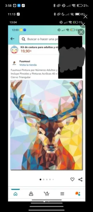 Kit Pintura por Números Ciervo Triangular