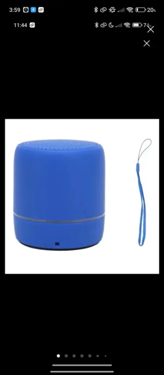 Altavoz azul portátil