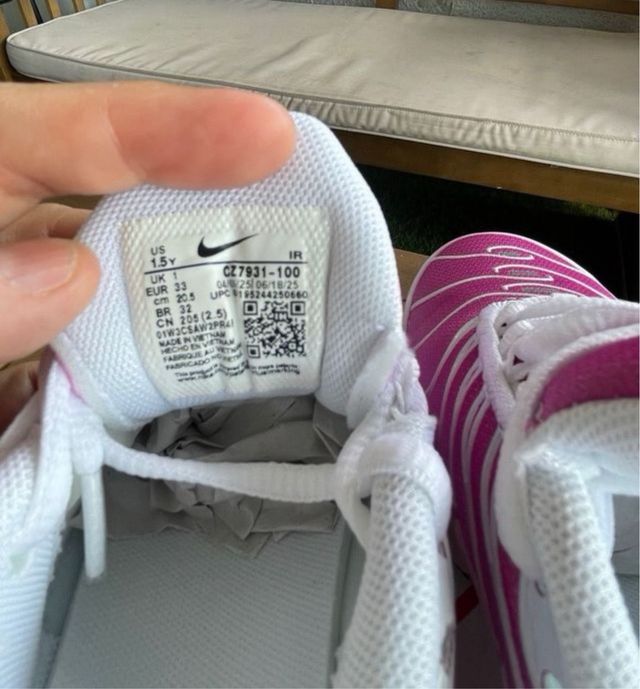 Nike Air Max Playeras Rosa y Blanco talla 33