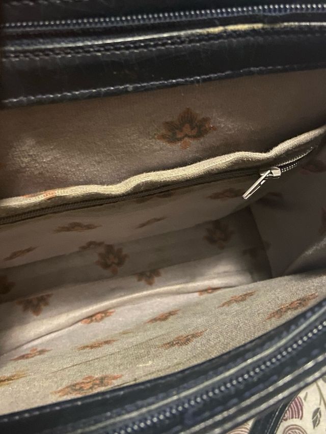 Bolso vintage de cuero negro STYLO | retro años 80