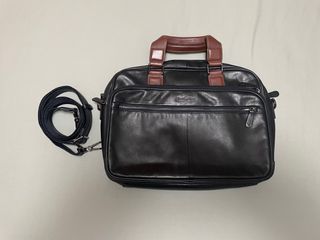 Maletín Piel David William Negro y Marrón