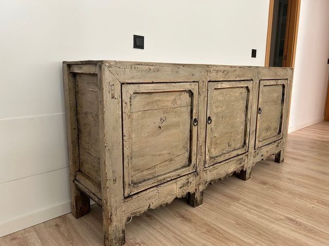 Aparador El Globo madera beige/gris