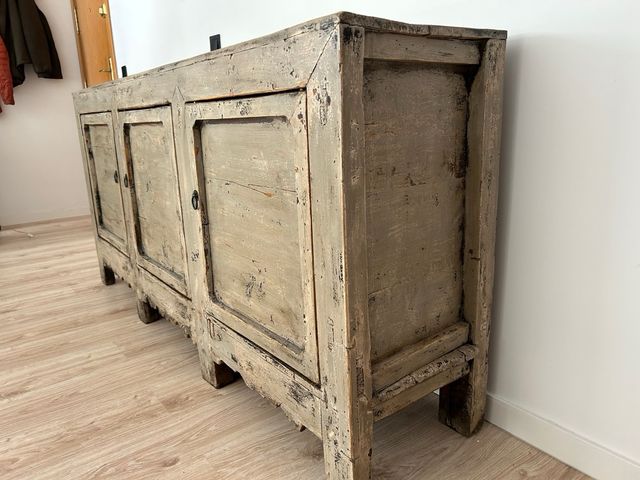 Aparador El Globo madera beige/gris