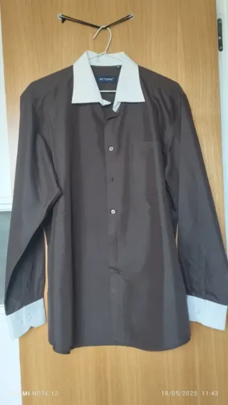 Camisa ATTORE Italiana Talla 43 Manga Larga