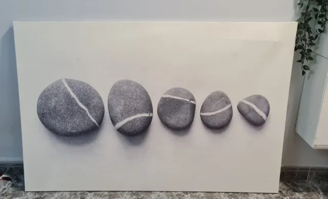 Cuadro decorativo de piedras grises