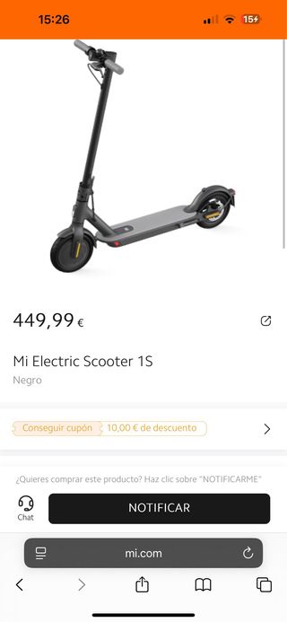 Patinete Eléctrico Xiaomi 1S Casi Nuevo