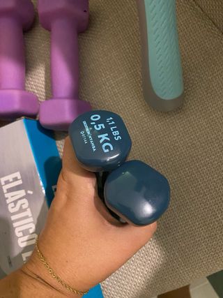 Kit Gimnasio: Mancuernas, Rodillo y Pelotas