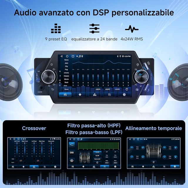 ATOTOZONE Autoradio Android 1Din 5" CarPlay 2+32GB