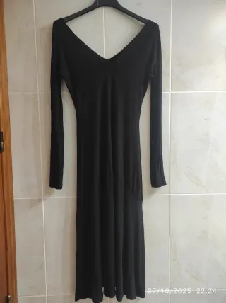 Vestido negro gótico manga larga