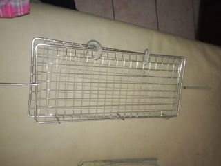 2 griglie chiusura barbecue metallo legno